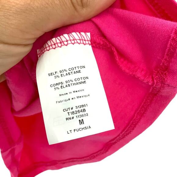 Lush Scoop Neck Tie Strap Crop Top Light Fuchsia Pink Size Medium NWOT $22 MSRP - Picture 6 of 8